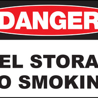 Fuel Storage No Smokings Eco Danger Signs Available In Different Sizes and Materials
