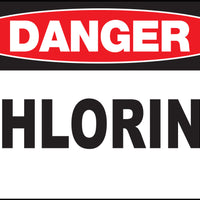 Chlorine Eco Danger Signs Available In Different Sizes and Materials