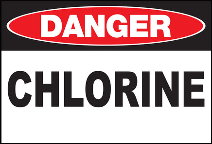 Chlorine Eco Danger Signs Available In Different Sizes and Materials