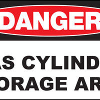 Gas Cylinder Storage Area Eco Danger Signs Available In Different Sizes and Materials