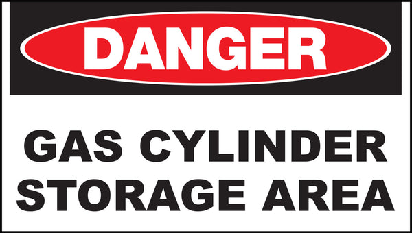 Gas Cylinder Storage Area Eco Danger Signs Available In Different Sizes and Materials