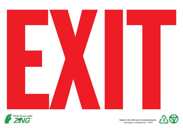 Exit Eco Fire and Exit Safety Signs Available In Different Sizes and Materials