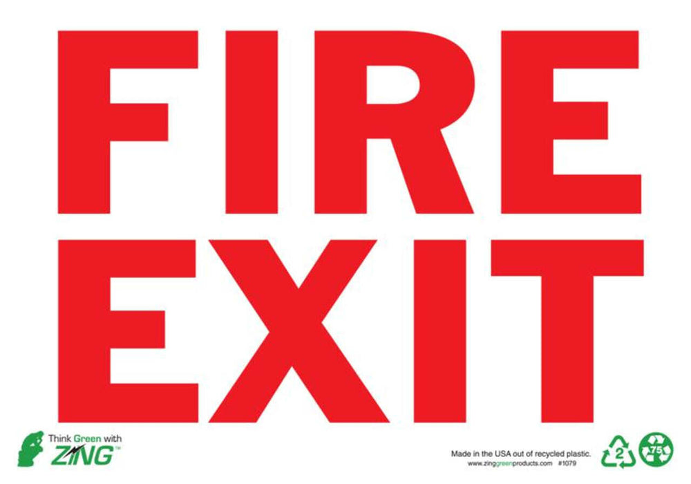 Fire Exit Eco Fire and Exit Safety Signs Available In Different Sizes and Materials