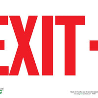 Exit Right Arrow Eco Fire and Exit Safety Signs Available In Different Sizes and Materials