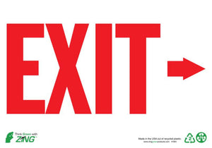 Exit Right Arrow Eco Fire and Exit Safety Signs Available In Different Sizes and Materials