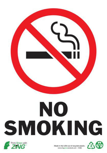 No Smoking With Graphic Eco No Smoking Signs Available In Different Sizes and Materials