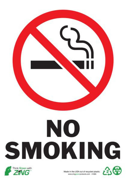 No Smoking With Graphic Eco No Smoking Signs Available In Different Sizes and Materials