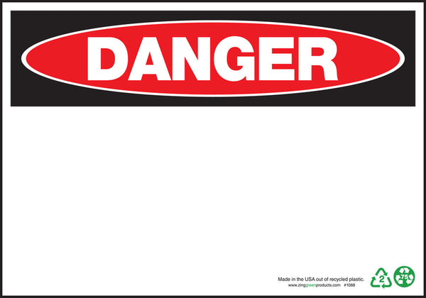 Danger Header Only Eco Danger Signs Available In Different Sizes and Materials