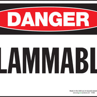 Danger Flammable Eco Danger Signs Available In Different Sizes and Materials