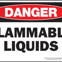 Danger Flammable Liquids Eco Danger Signs Available In Different Sizes and Materials