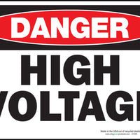 Danger High Voltage Eco Danger Signs Available In Different Sizes and Materials