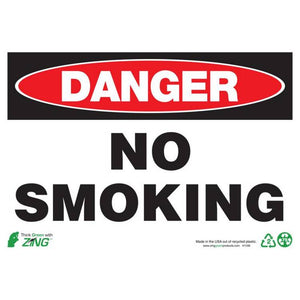 Danger No Smoking Eco Danger Signs Available In Different Sizes and Materials