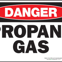 Danger Propane Gas Eco Danger Signs Available In Different Sizes and Materials