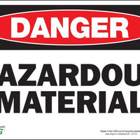 Danger Hazardous Material Eco Danger Signs Available In Different Sizes and Materials