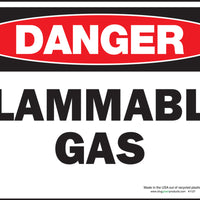 Danger Flammable Gas Eco Danger Signs Available In Different Sizes and Materials