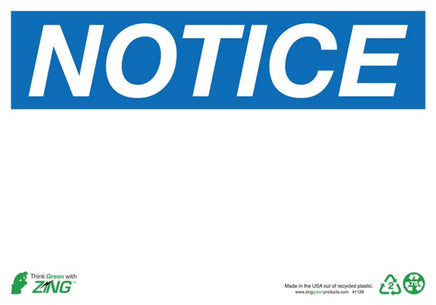 Header Only Eco Notice Signs Available In Different Sizes and Materials