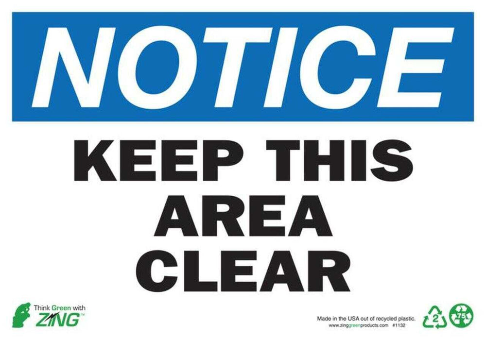 Keep This Area Clean Eco Notice Signs Available In Different Sizes and Materials