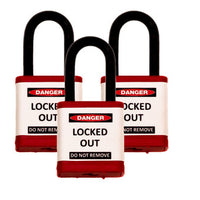 700 Series Padlocks Keyed Alike 1.5 Inch Shackle - Red