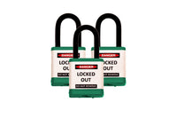 700 Series Padlocks Keyed Alike 1.5 Inch Shackle - Green
