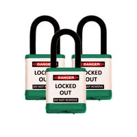 700 Series Padlocks Keyed Alike 1.5 Inch Shackle - Green