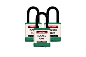 700 Series Padlocks Keyed Alike 1.5 Inch Shackle - Green