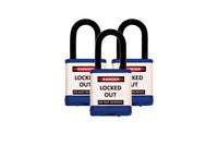 700 Series Padlocks Keyed Alike 1.5 Inch Shackle - Blue
