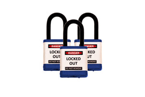 700 Series Padlocks Keyed Alike 1.5 Inch Shackle - Blue