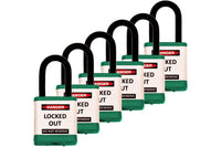 700 Series Padlocks Keyed Alike 1.5 Inch Shackle - Green
