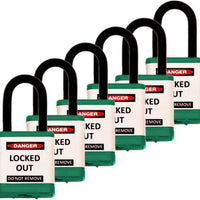 700 Series Padlocks Keyed Alike 1.5 Inch Shackle - Green