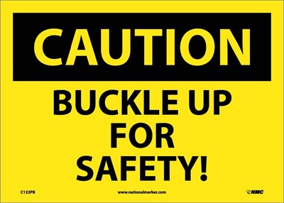 CAUTION, BUCKLE UP FOR SAFETY!, 10X14, PS VINYL