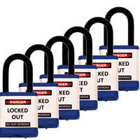 700 Series Padlocks Keyed Alike 1.5 Inch Shackle - Blue