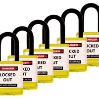 700 Series Padlocks Keyed Alike 1.5 Inch Shackle - Yellow