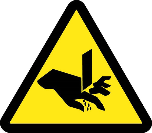 LABEL, GRAPHIC FOR CUT OR SEVER HAZARD, 2IN DIA, PS VINYL