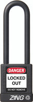 RecycLock Padlock, Keyed Different, 3" Shackle and 1.75" Body - Black
