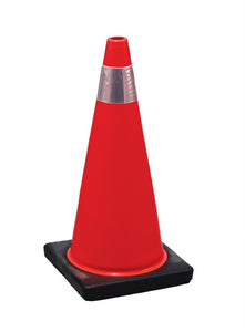 28" Orange Parking Cone with collar