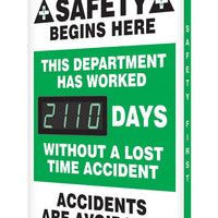 Digi-Day 3 Electronic Safety Scoreboards: This Department Has Worked _Days Without a Lost Time Accident