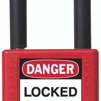 RecycLock Padlock, Keyed Different, 1.5" Shackle and 1.75" Body - Red