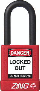 RecycLock Padlock, Keyed Different, 1.5" Shackle and 1.75" Body - Red