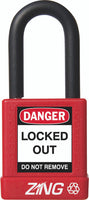 RecycLock Padlock, Keyed Different, 1.5" Shackle and 1.75" Body - Red
