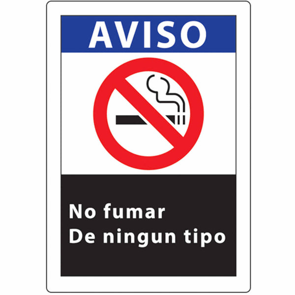 Notice No Smoking Sign Spanish Eco No Smoking Signs Available In Different Sizes and Materials