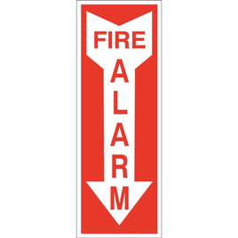 Fire Alarm Down Arrow Red On White Eco Fire and Exit Safety Signs Available In Different Materials