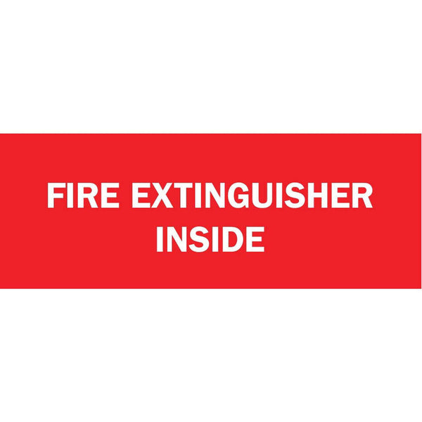 Fire Extinguisher Inside White On Red Eco Fire and Exit Safety Signs | 1899S