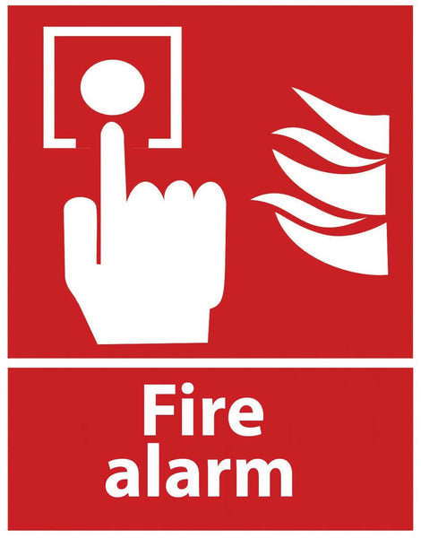 Fire Alarm With Graphic Eco Fire and Exit Safety Signs Available In Different Sizes and Materials