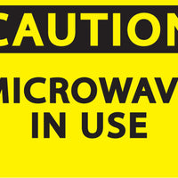 Caution Microwave In Use Eco Radiation and X-Ray Signs Available In Different Materials | 1909