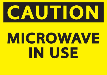 Caution Microwave In Use Eco Radiation and X-Ray Signs Available In Different Materials | 1909