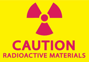 Caution Radioactive Materials With Graphic - Eco Radiation and X-Ray SIgns - Available In Different Sizes and Materials