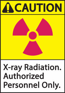 Caution X-Ray Radiation Authorized Personnel Only Eco Radiation and X-Ray Signs Available In Different Materials | 1935