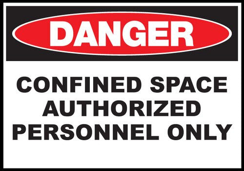 Confined Space Authorized Personnel Only Eco Danger Signs Available In Different Sizes and Materials