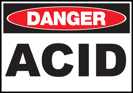 Acid Eco Danger Signs Available In Different Sizes and Materials