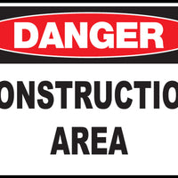 Construction Area Eco Danger Signs Available In Different Sizes and Materials